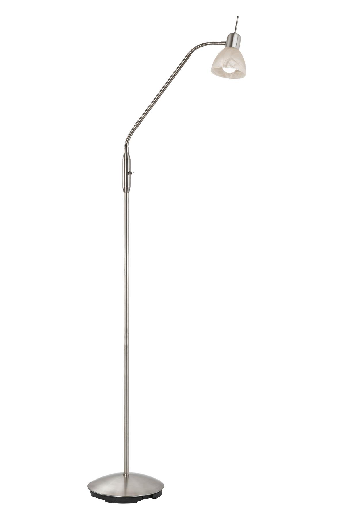 Stehleuchte 41890101 Daytona - Alabasterfarben/Schwarz, KONVENTIONELL, Glas/Kunststoff (23/150cm) - Globo