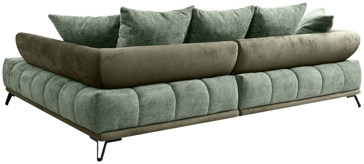 ECKSOFA LARGO N Grün S: 262x184 cm - Schwarz/Grün, MODERN, Textil (262/184cm) - MID.YOU