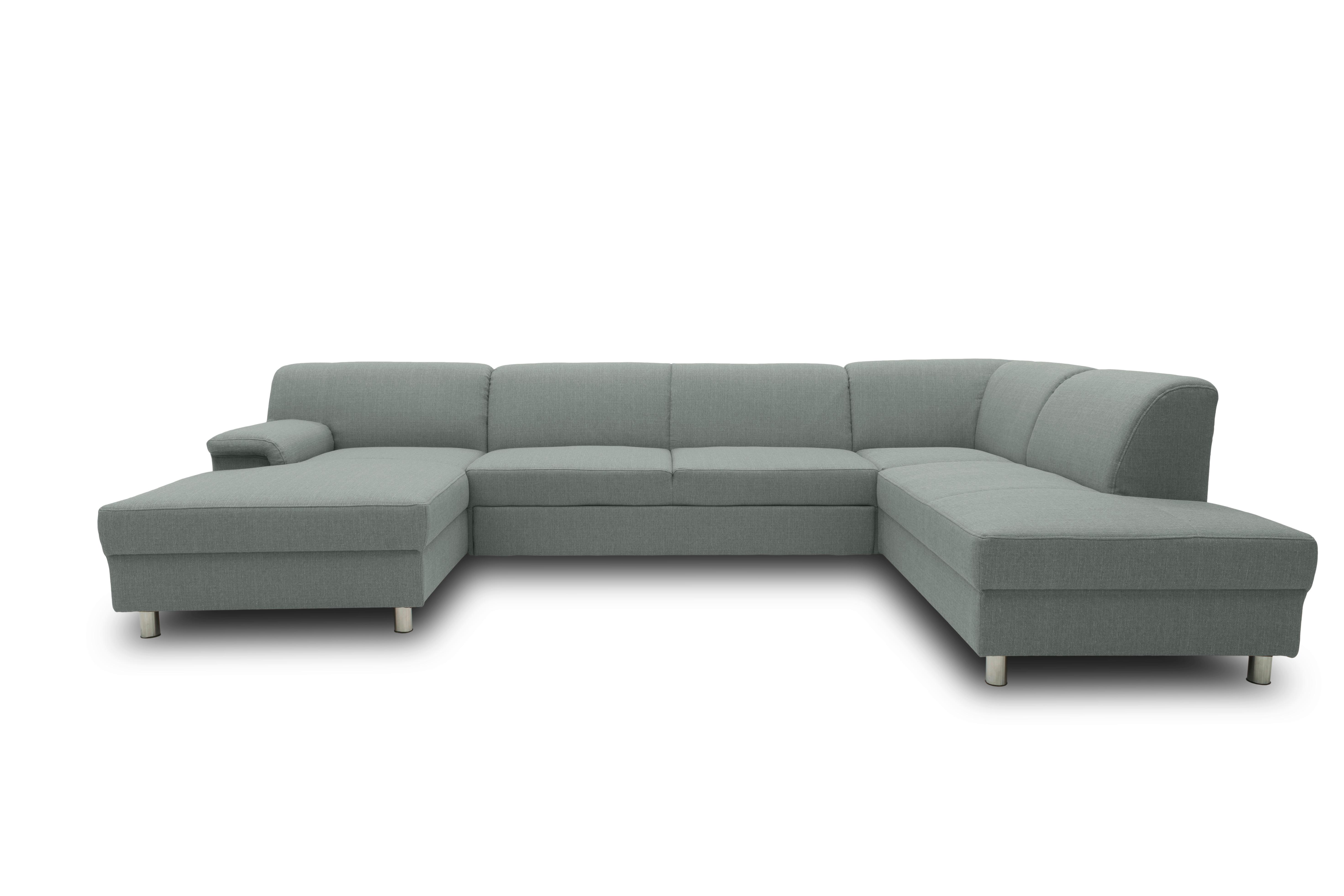 Wohnlandschaft Jamie Silberfarben - Chromfarben/Silberfarben, KONVENTIONELL, Textil (150/308/194cm) - MID.YOU