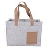Einkaufstasche Susi - Hellgrau/Braun, LIFESTYLE, Kunststoff/Textil (40/15/30cm) - Luca Bessoni