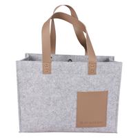 Einkaufstasche Susi - Hellgrau/Braun, LIFESTYLE, Kunststoff/Textil (40/15/30cm) - Luca Bessoni