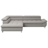 Ecksofa Gemini Grau, S: 234x312 cm - Chromfarben/Grau, KONVENTIONELL, Textil (234/78-97/312cm)