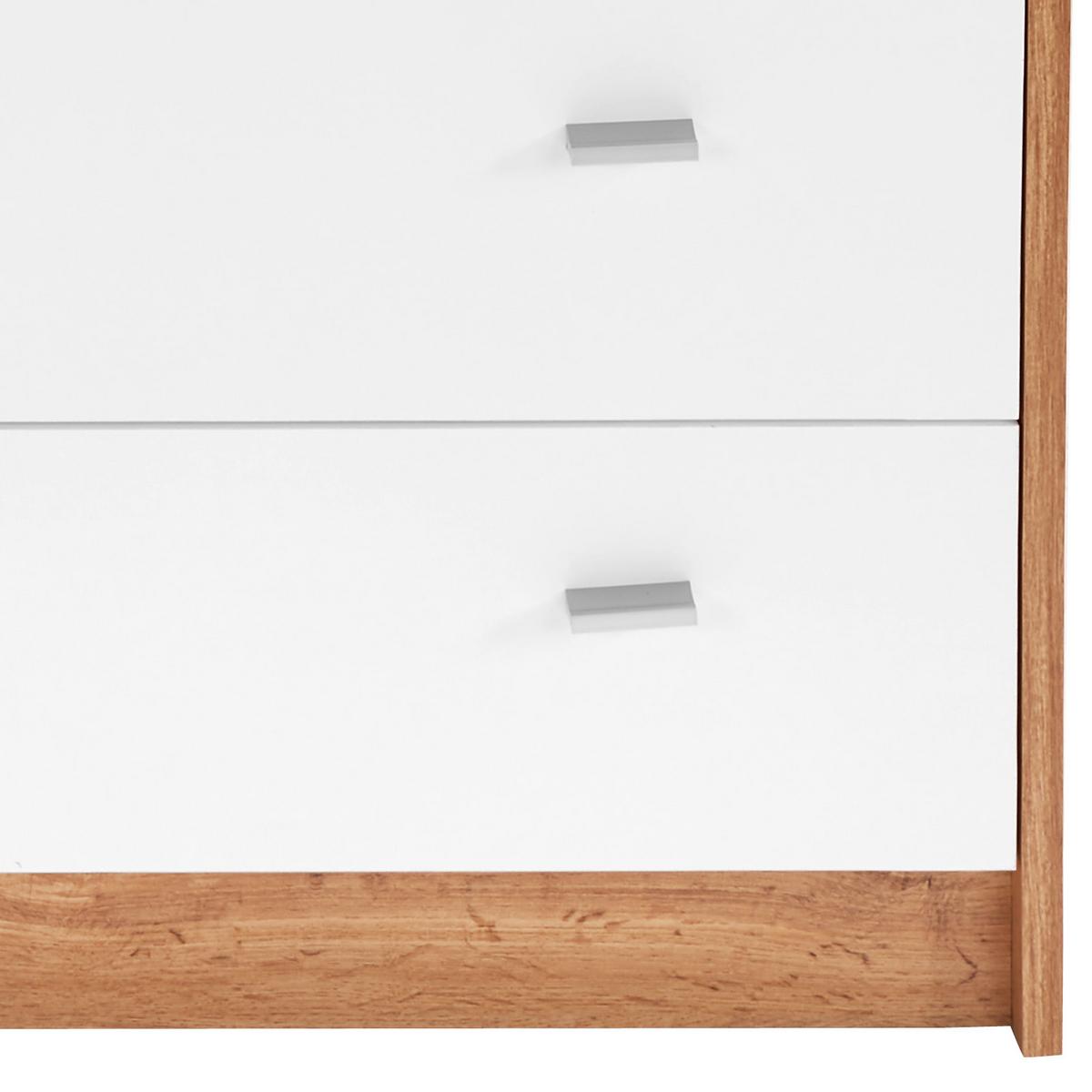 KOMODA 4-YOU NEW YUK06 - čierna/biela, Modern, kompozitné drevo (74/85,4/44,5cm)