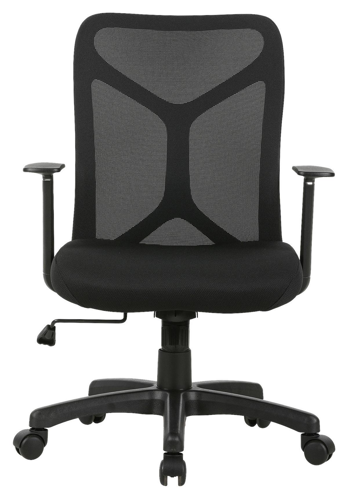 Drehstuhl Bone - Schwarz, MODERN, Kunststoff/Textil (61,5/91/51,5cm) - MID.YOU