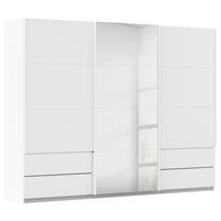 Schwebetürenschrank Mit Spiegel 271cm Karpo, Weiß - Weiß, KONVENTIONELL, Holzwerkstoff (271/210/62cm)