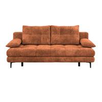 Schlafsofa Perla Terracotta B: 203 cm - Terracotta/Schwarz, KONVENTIONELL, Textil (203/94/96cm)
