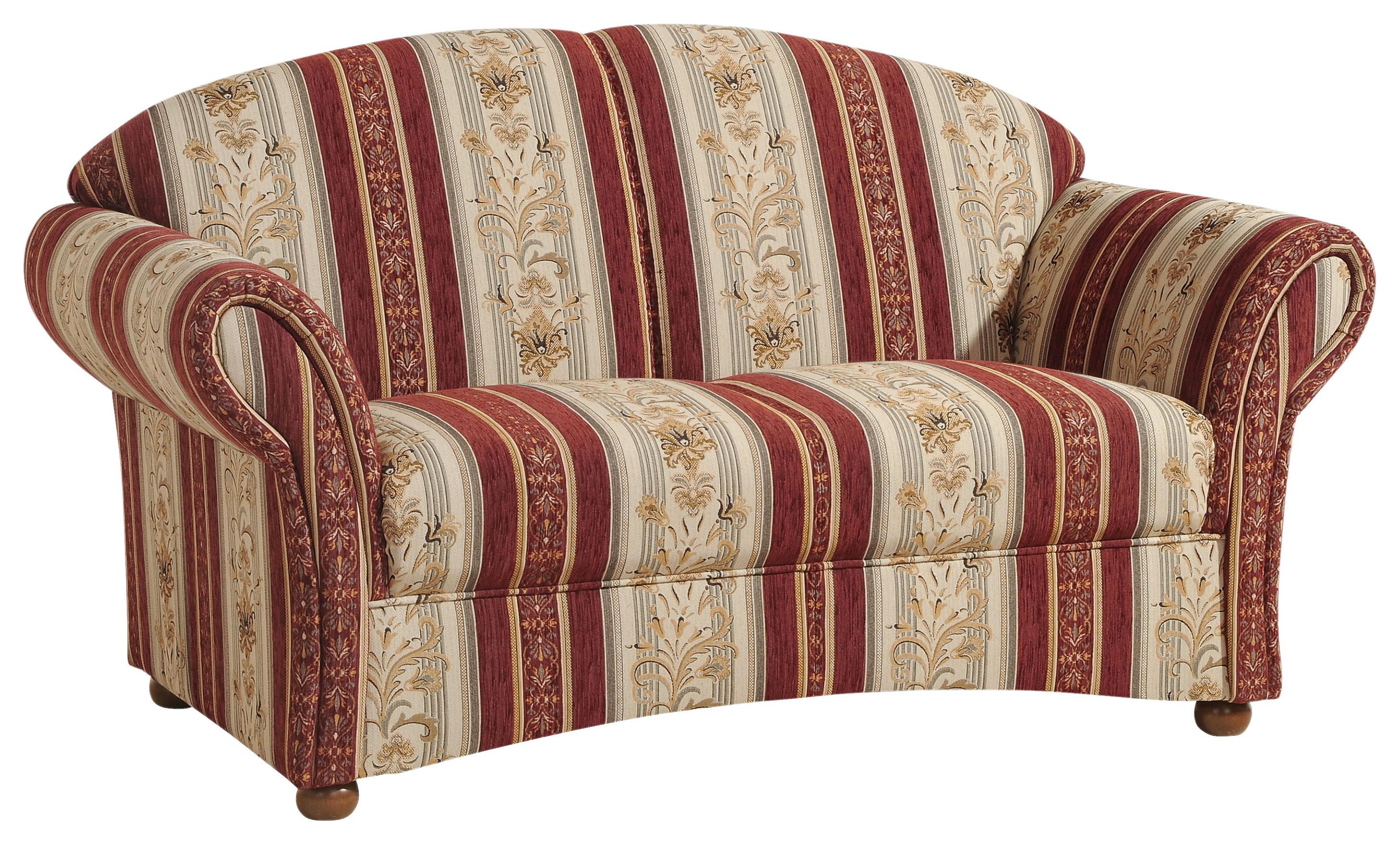 2-Sitzer-Sofa Corona Rot/Beige, Streifen B: 151 cm