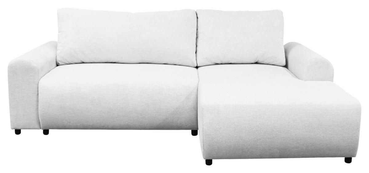 Ecksofa Velo Creme S: 250x160 cm - Creme/Schwarz, Design, Textil (250/160cm) - MID.YOU