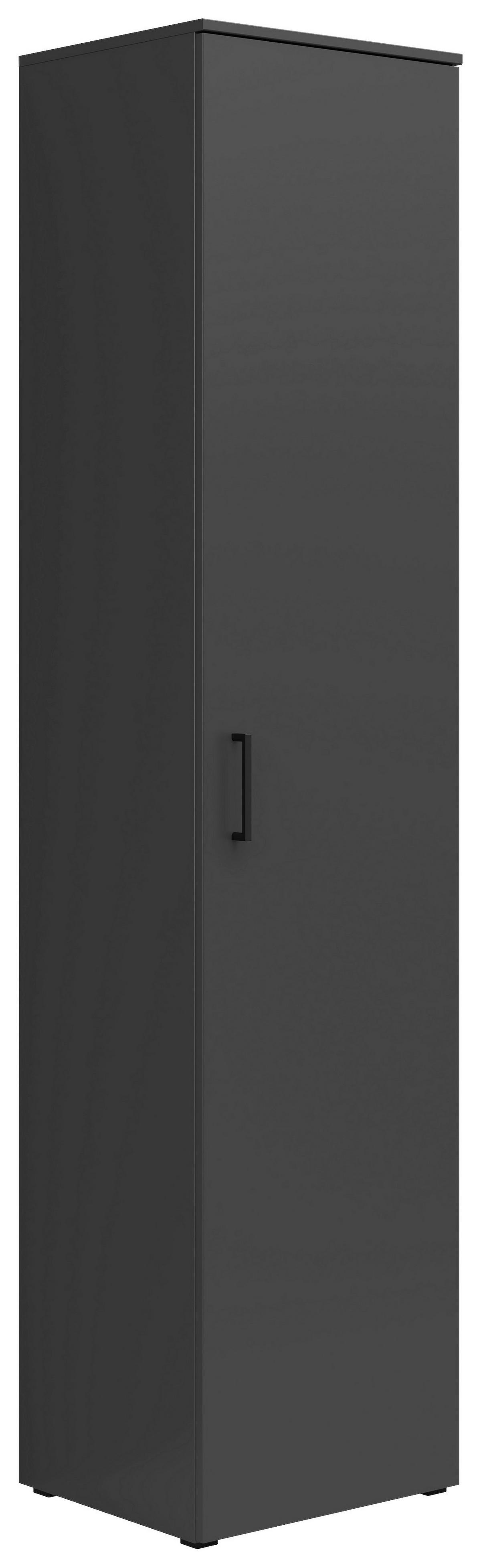 Skriňa MULTISTAURAUM š: 45 cm - čierna/grafitová, Modern, kompozitné drevo/plast (45/195/40cm)
