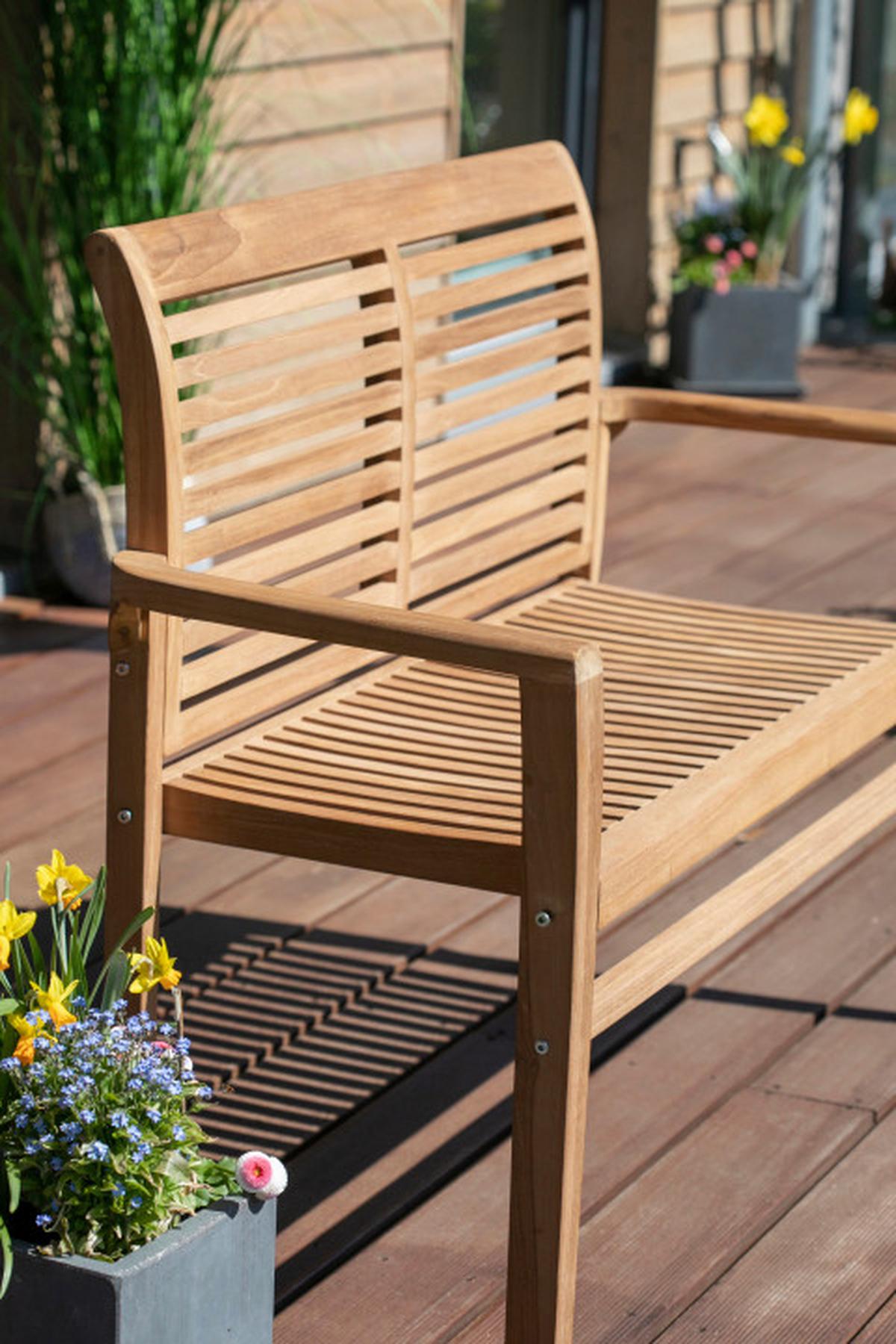 GARTENBANK WOODIE STAPELBANK LAMELLE - Basics, Holz (120/92/52cm) - Gardenson