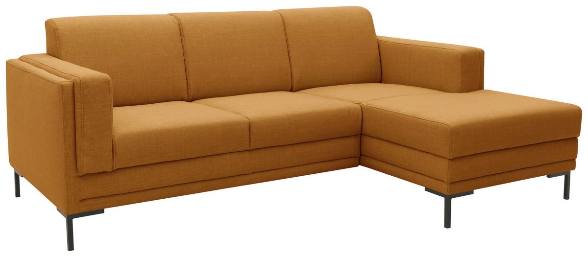 Ecksofa Looks Vii Silberfarben - Schwarz/Orange, Design, Textil (214/146cm) - LOOKS by W.Joop