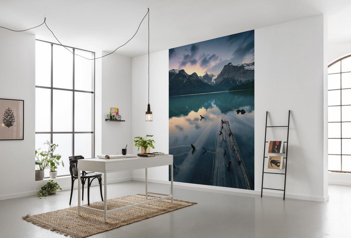 Fototapete Burning Emerald - Multicolor, Trend, Papier (200/280cm)