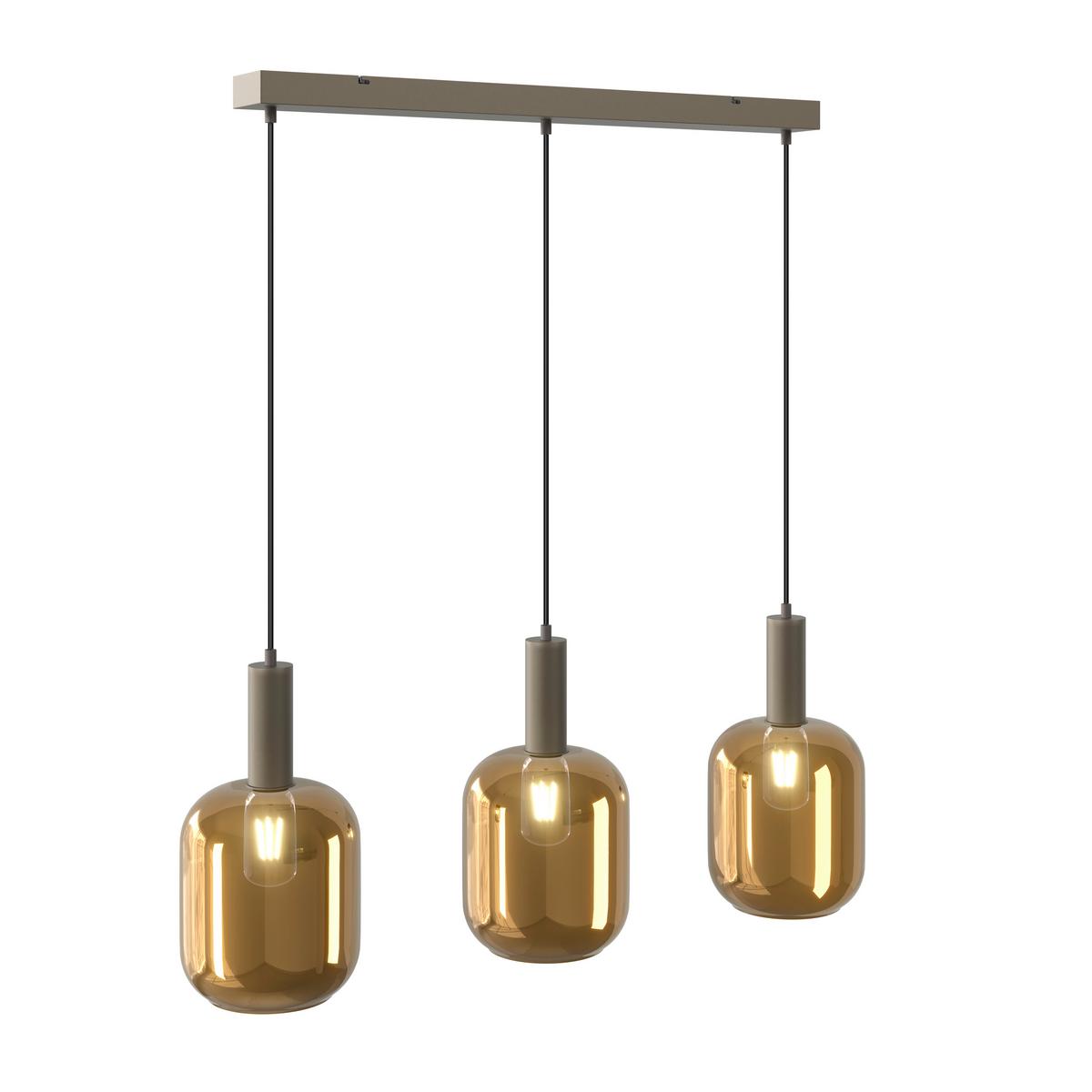 ZÁVĚSNÉ SVÍTIDLO SIOP - jantarové barvy/průhledné, Moderní, kov/plast (80/20/120cm)
