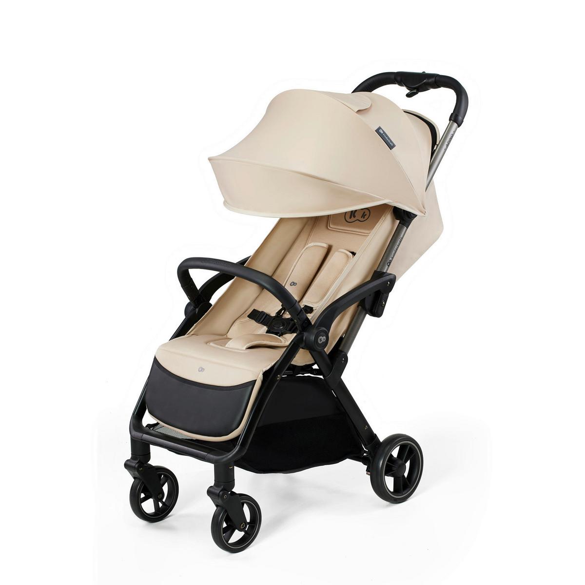 Buggy Apino Beige, B/H/T: 47x99x93cm - Beige/Schwarz, Basics (47/99/93cm) - Kinderkraft
