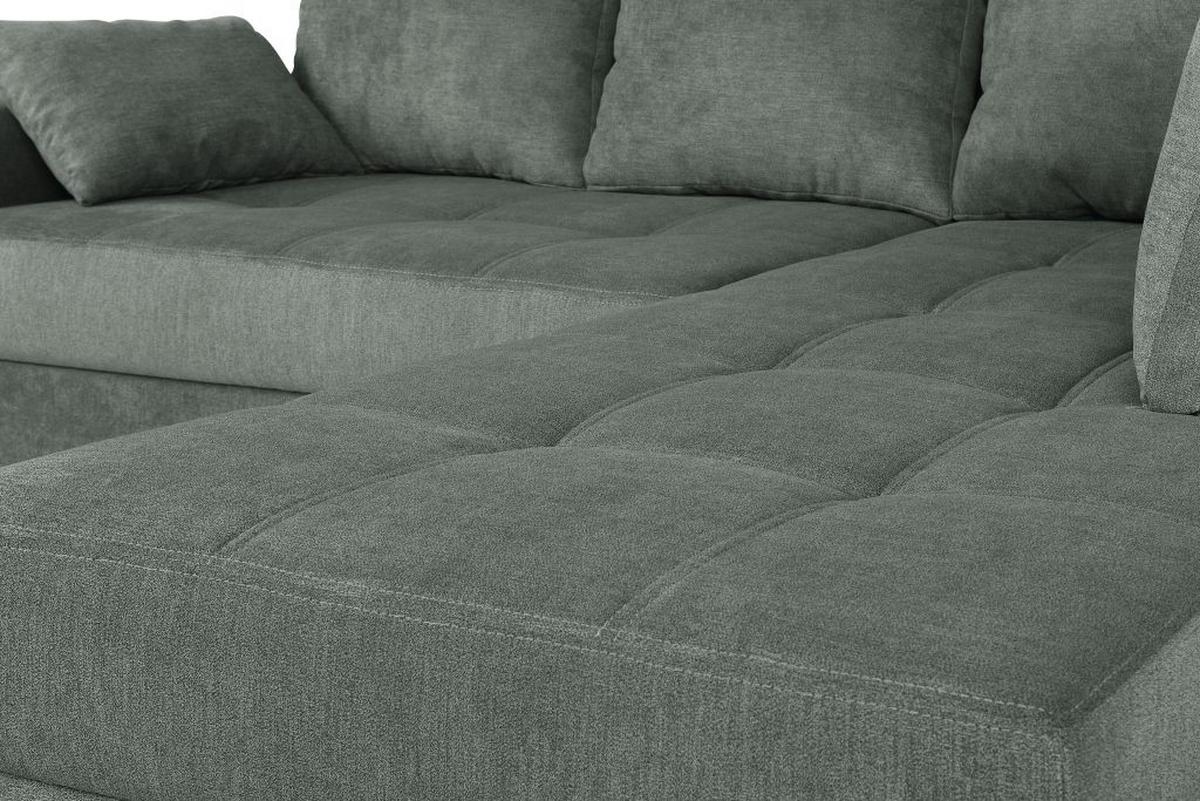 Sedačka LARS, oboustranná, petrolejová / antracitová - petrolej/černá, Design, textil/plast (260/218cm)