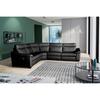 Ecksofa Dakar Schwarz B: 299x299 Cm - Schwarz, Design, Leder (299/299cm) - Livetastic