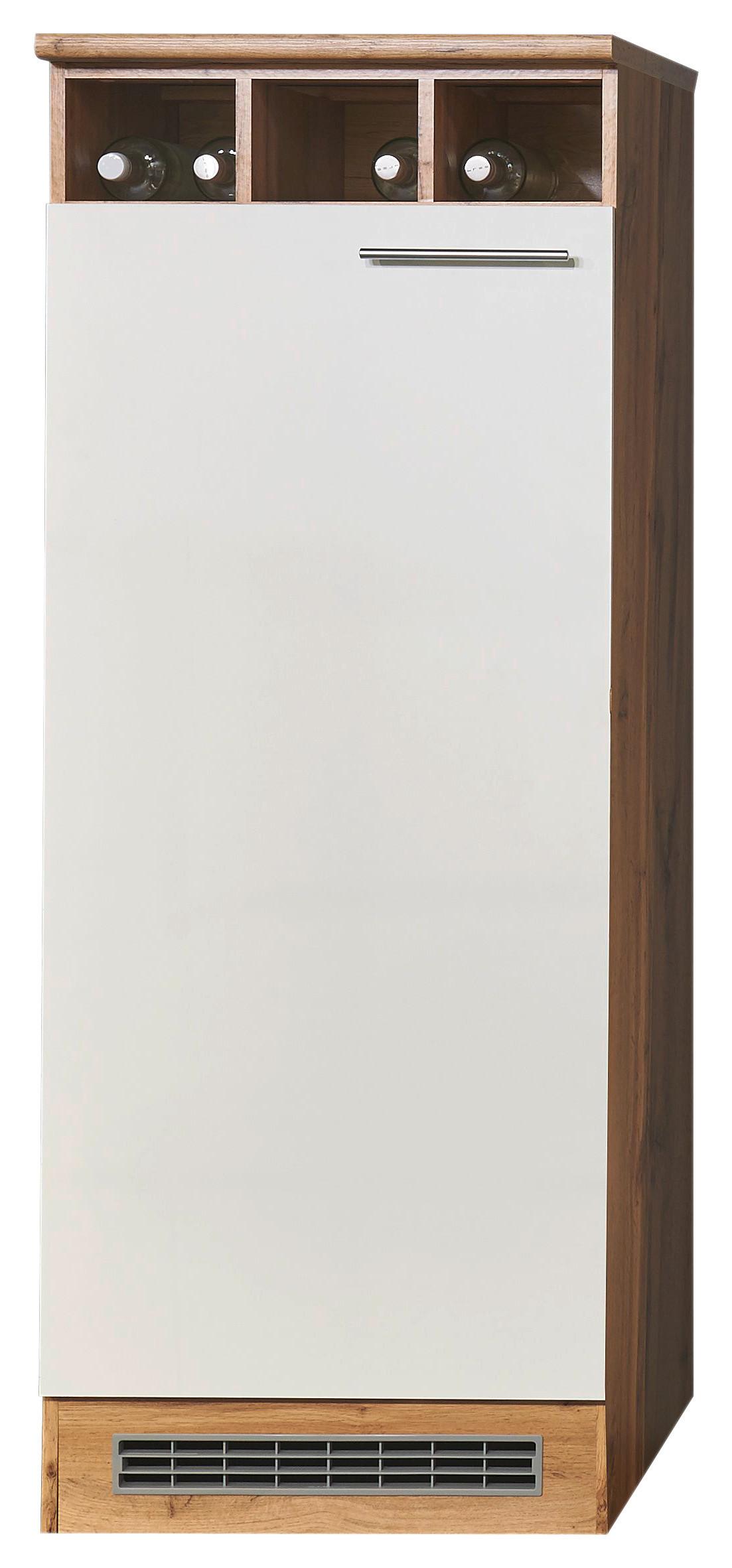 Kühlschrank-Umbauschrank Madeira B: 60 cm Eiche/Weiß - Eichefarben/Weiß, KONVENTIONELL, Holzwerkstoff (60/158/60cm) - Xora