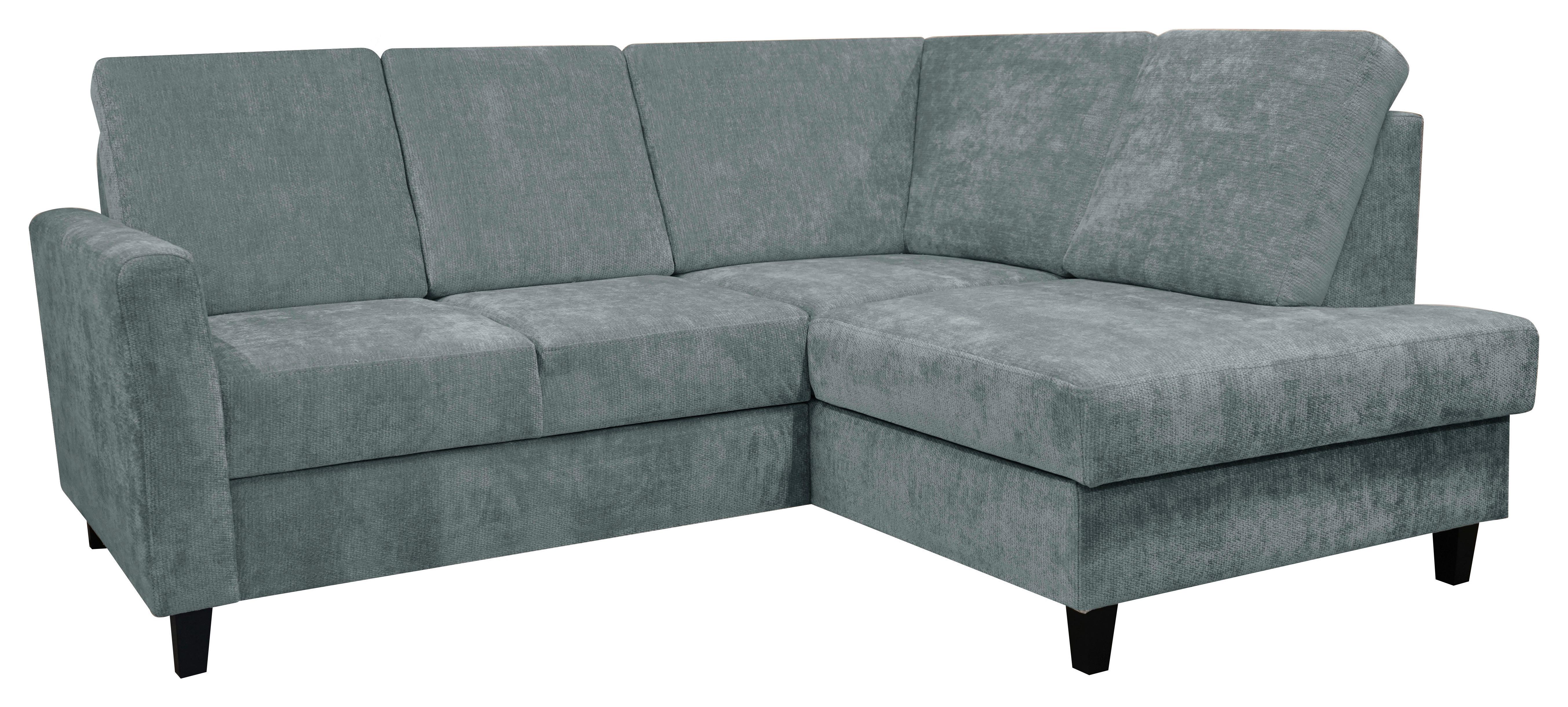 Rohová sedačka ALTON, pravá, sivozelená ženilka - sivozelená, Konventionell, drevo/textil (211/166cm)