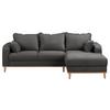 Ecksofa Beata Dunkelgrau S: 230x150 cm - Wengefarben/Dunkelgrau, Design, Textil (230/150cm) - Livetastic