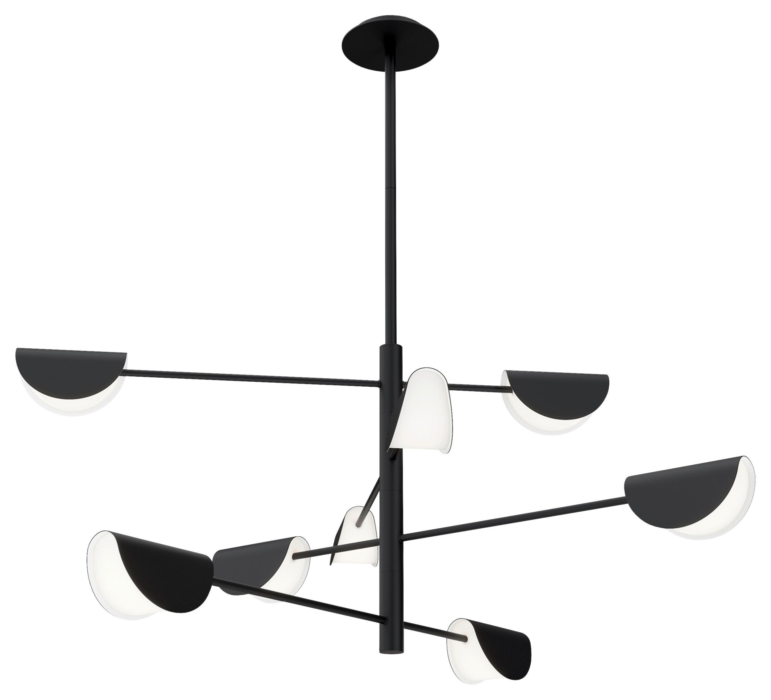 KRONLEUCHTER MOLLIS - Schwarz, Basics, Kunststoff/Metall (125/103,7/125cm) - MAYTONI