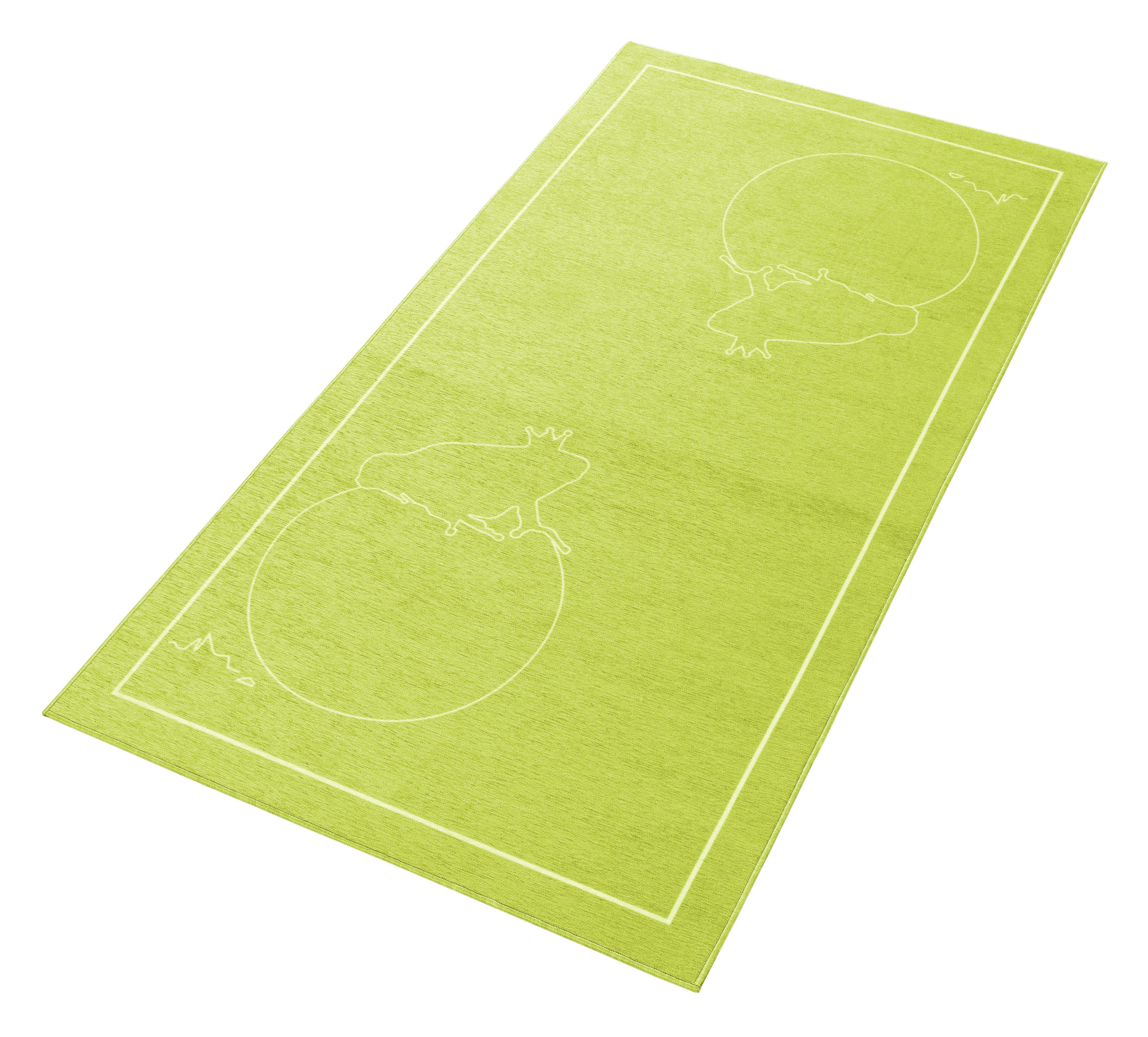 Kinderteppich Froschkönig Grün 80x150 Cm - Grün, Trend, Textil (80/150cm)