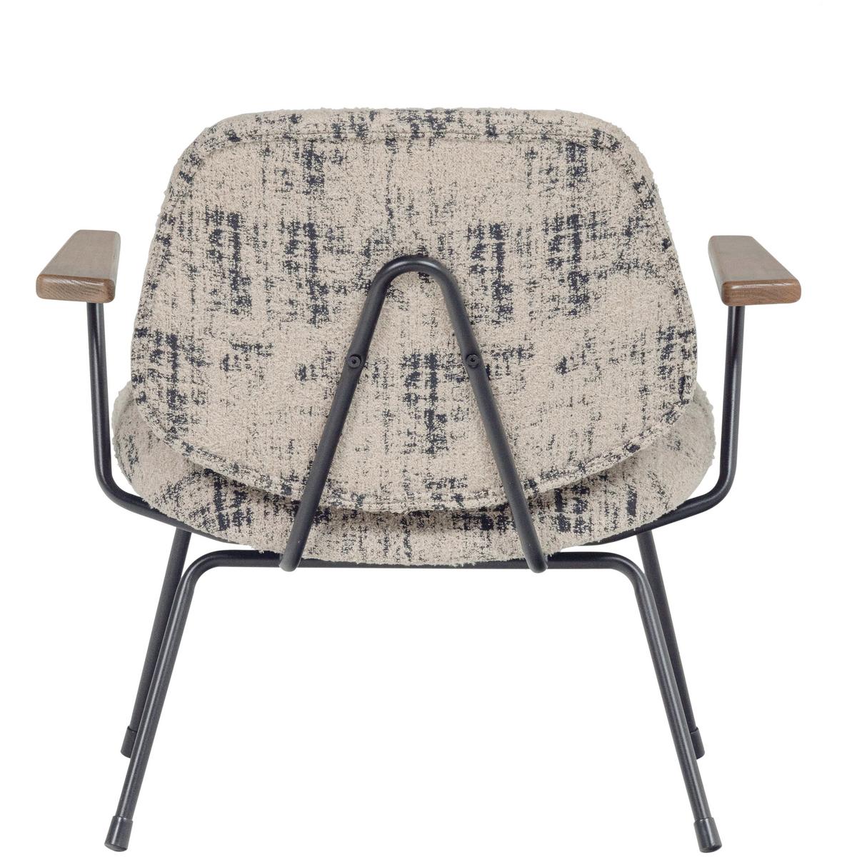 Sessel Aure Beige B: 69cm - Beige/Schwarz, Design, Holz/Textil (69/69/64cm) - Livetastic