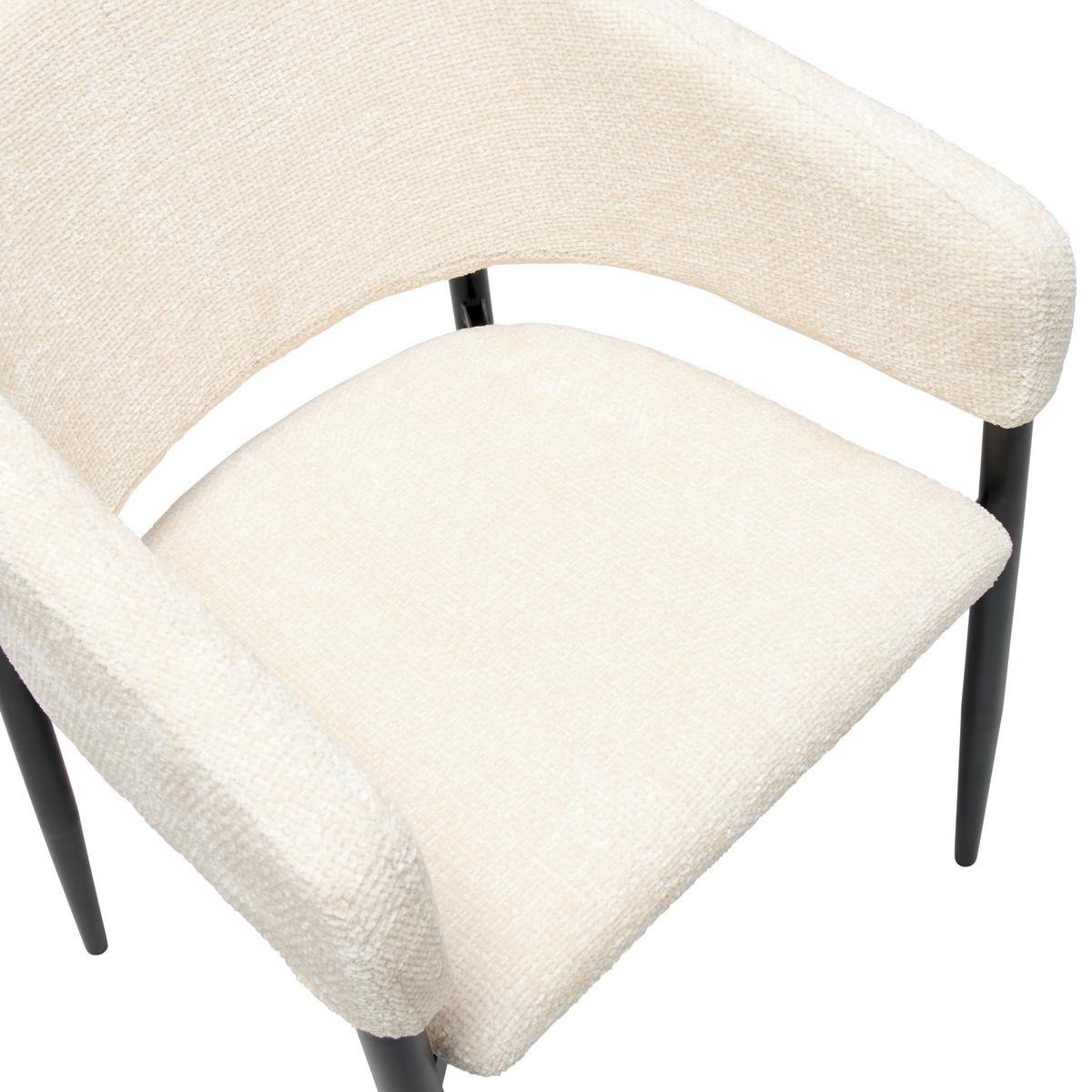 Armlehnstuhl-Set Juliana - Beige/Schwarz, LIFESTYLE, Holz/Textil (50/82/59cm) - MID.YOU