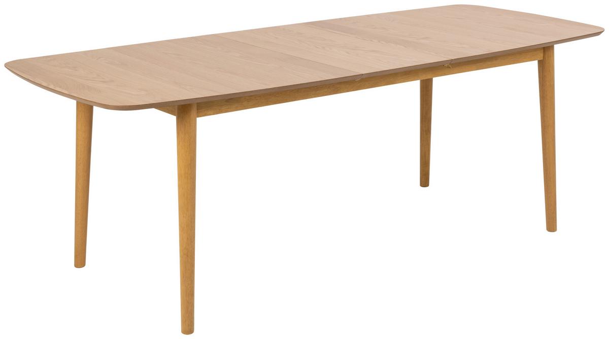 Jídelní výsuvný stůl MONTREUX dub dyha 180-219x90cm - barvy dubu/přírodní barvy, Moderní, dřevo/kompozitní dřevo (180-219/75/90cm) - MID.YOU
