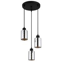 HÄNGELEUCHTE Exkl. 3xE27 40W - Klar/Chromfarben, Basics, Glas/Kunststoff (29/120cm) - Globo