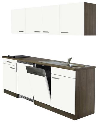 Platzsparend und schick mit viel Stauraum für Gläser und Tassen Platzsparende Küche mit viel Stauraum