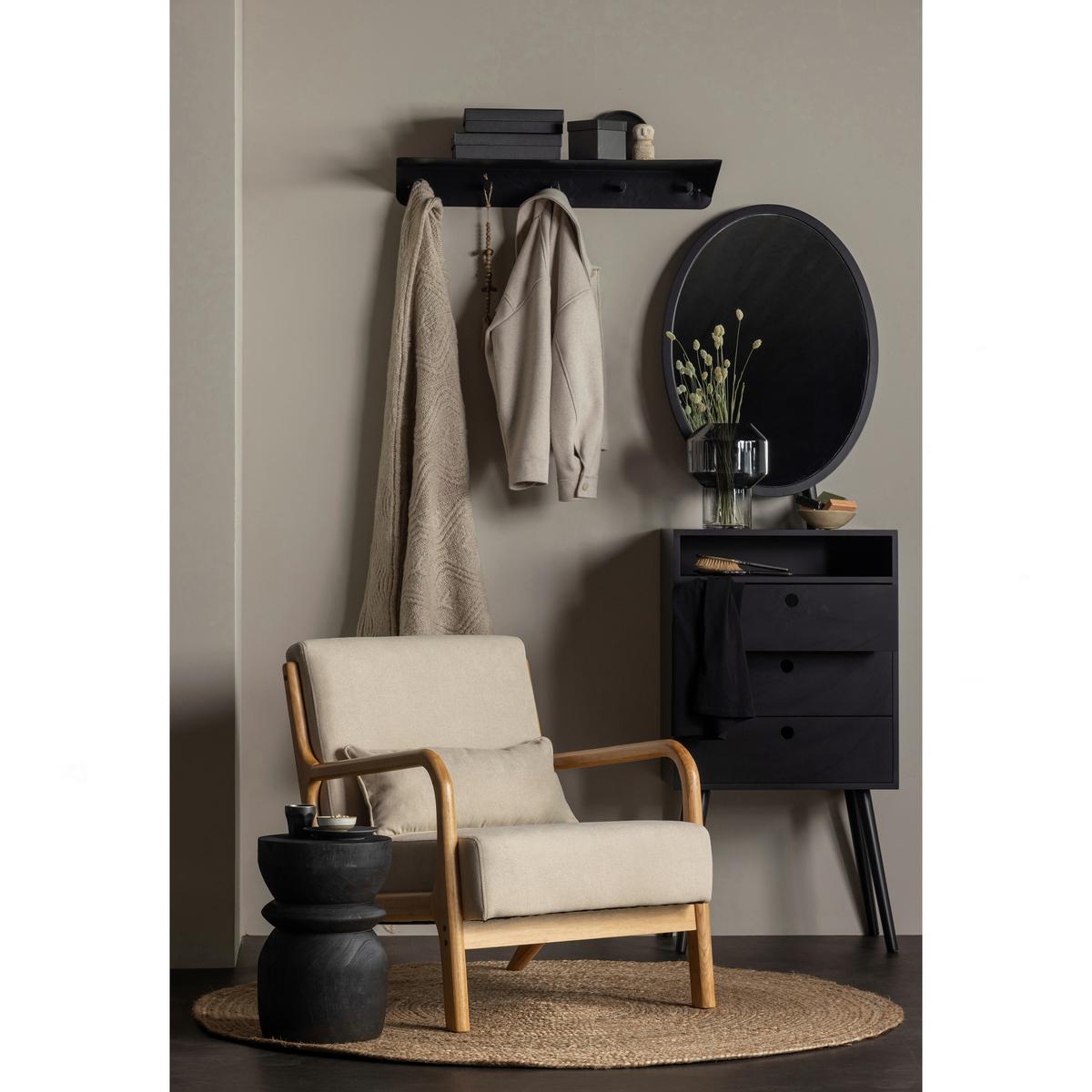 Sessel Mark Naturfarben B: 67cm - Naturfarben, Design, Holz/Textil (67/75/82cm) - Livetastic