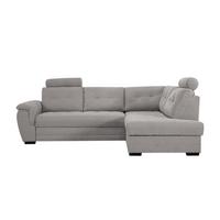 Rohová sedačka FALCO, pravá, šedohnědá žinylka,2x op.hlavy - černá/šedohnědá, Konvenční, dřevo/kompozitní dřevo (251/183cm) - Ondega