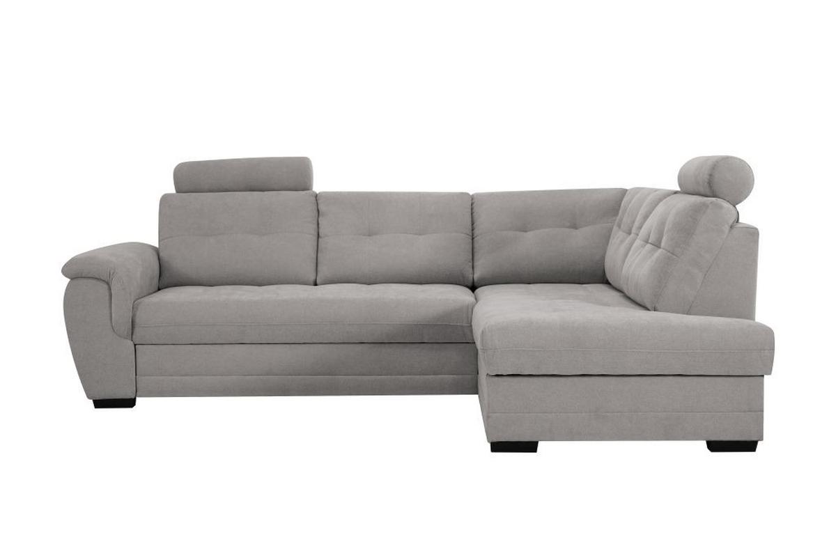 Rohová sedačka FALCO, pravá, šedohnědá žinylka,2x op.hlavy - černá/šedohnědá, Konvenční, dřevo/kompozitní dřevo (251/183cm) - Ondega