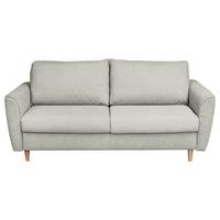 Schlafsofa Winter Hellgrau B: 195 cm - Buchefarben/Hellgrau, Design, Textil (195/90/102cm) - Livetastic