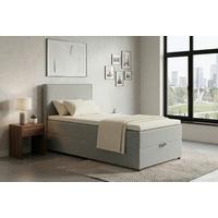 Boxbett pringbett Naxos 100x200 Soul 2 Grau - Schwarz/Grau, MODERN, Holzwerkstoff/Textil (100/200cm) - MID.YOU
