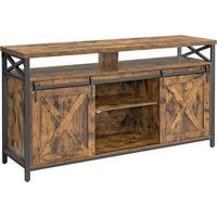 KOMODA POD TV ČERNÁ/HNĚDÁ, 2-DVEŘOVÁ - tmavě hnědá/černá, Trend, kompozitní dřevo (147/76/40cm) - MID.YOU