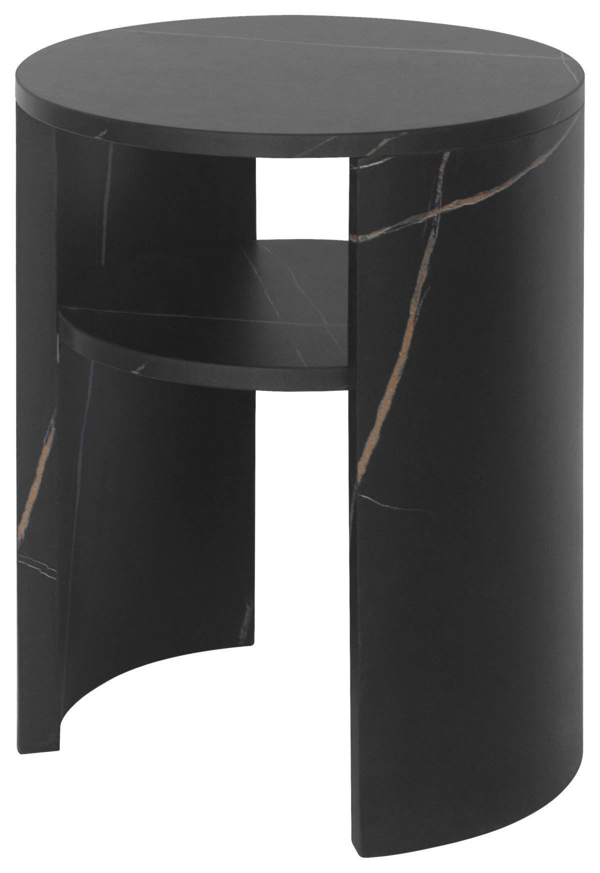 Beistelltisch Gaya Schwarz B: 35 cm - Schwarz, Trend, Holzwerkstoff (35/45/35cm)