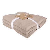 Ručník BIO bavlna svetlěhnedá, - šedohnědá, Moderní, textil (50/90cm)