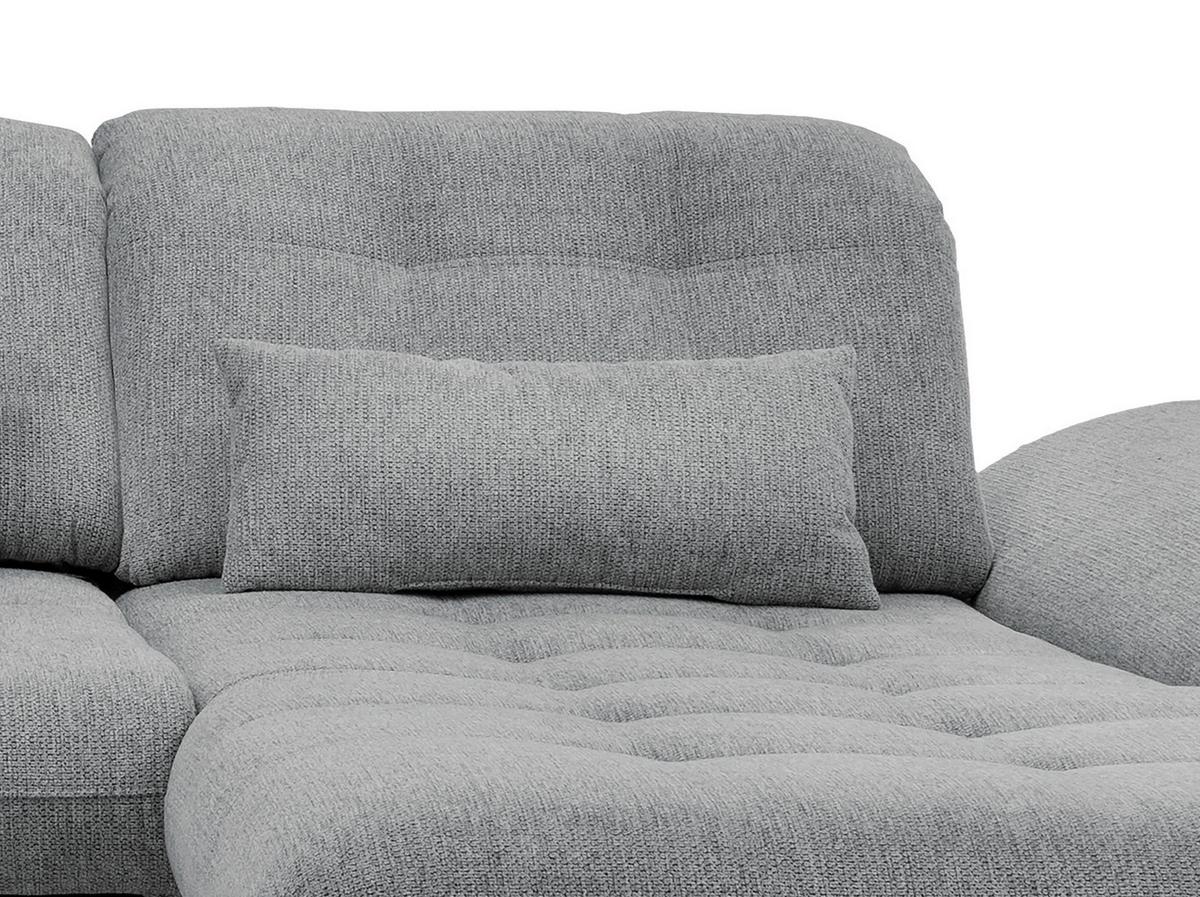 Ecksofa mit Bettkasten Rigatti Silberfarben 314x184cm - Chromfarben/Anthrazit, MODERN, Textil (314/184cm) - Livetastic
