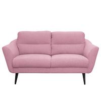 2-Sitzer-Sofa Tromso Rosa B: 158 cm - Schwarz/Rosa, Design, Textil (158/87/88cm) - Livetastic