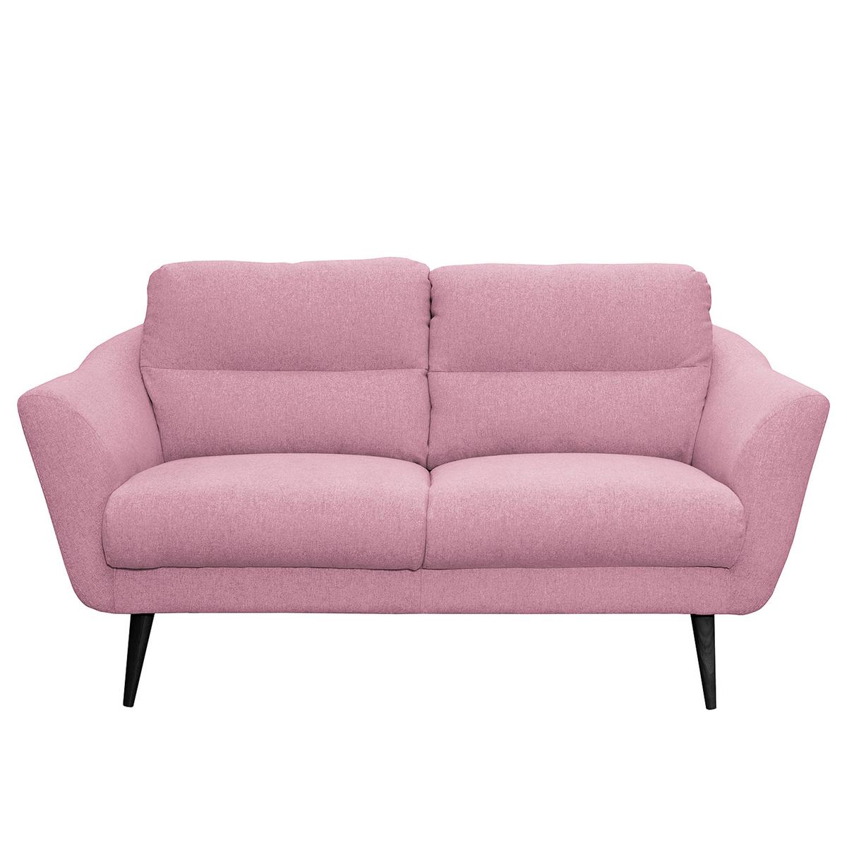2-Sitzer-Sofa Tromso Rosa B: 158 cm - Schwarz/Rosa, Design, Textil (158/87/88cm) - Livetastic