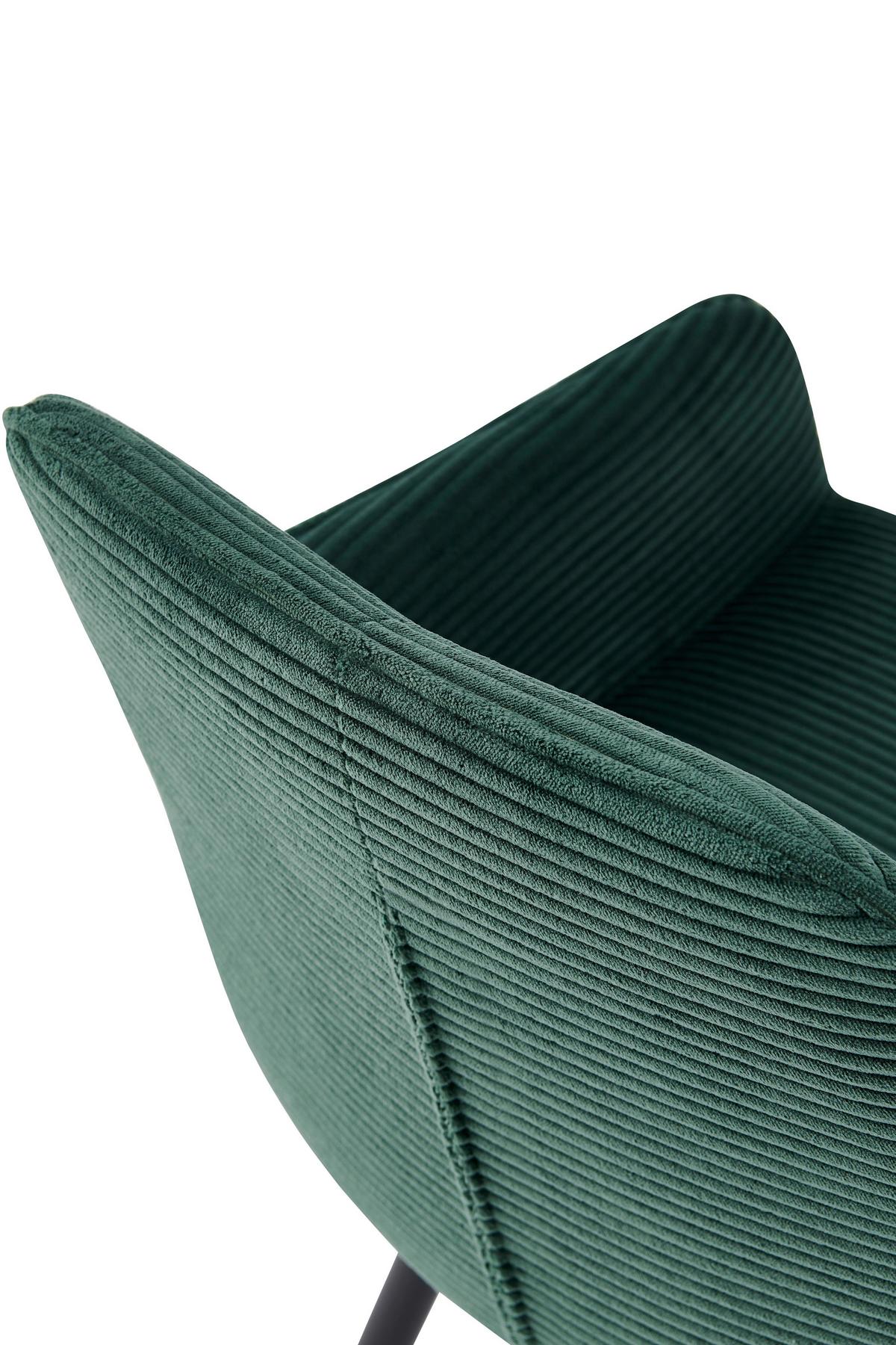 Armlehnstuhl-Set Verona II S 2er-Set - Schwarz/Grün, MODERN, Textil/Metall (53/85/62cm) - MID.YOU