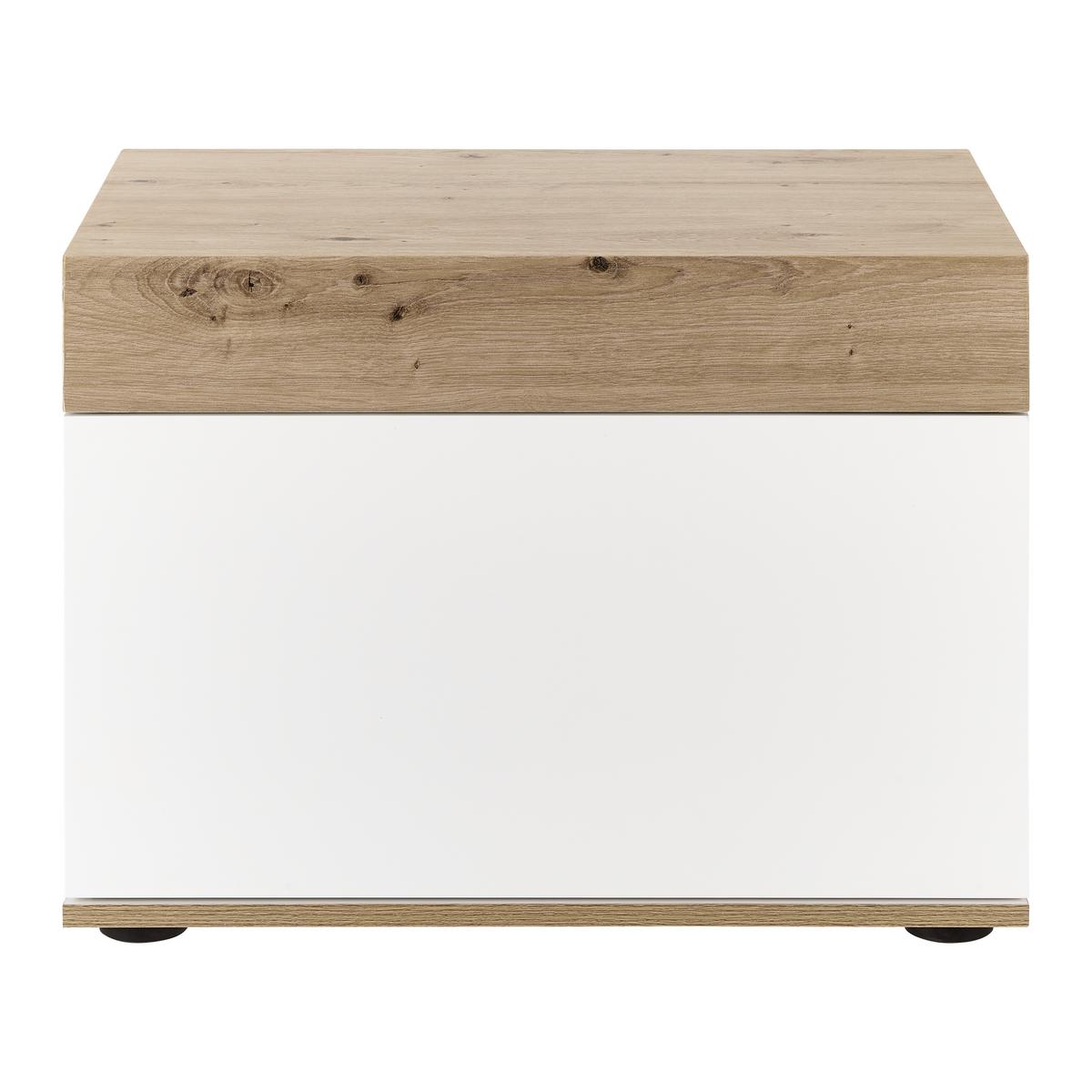 Botník CARA - bílá/barvy dubu, Moderní (60/45/40cm) - Bessagi Home