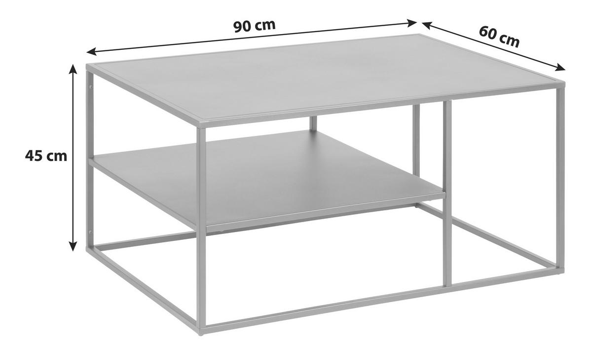 Konferenční stolek VIRUM černá - černá, Trend, kov (90/60/45cm) - Carryhome
