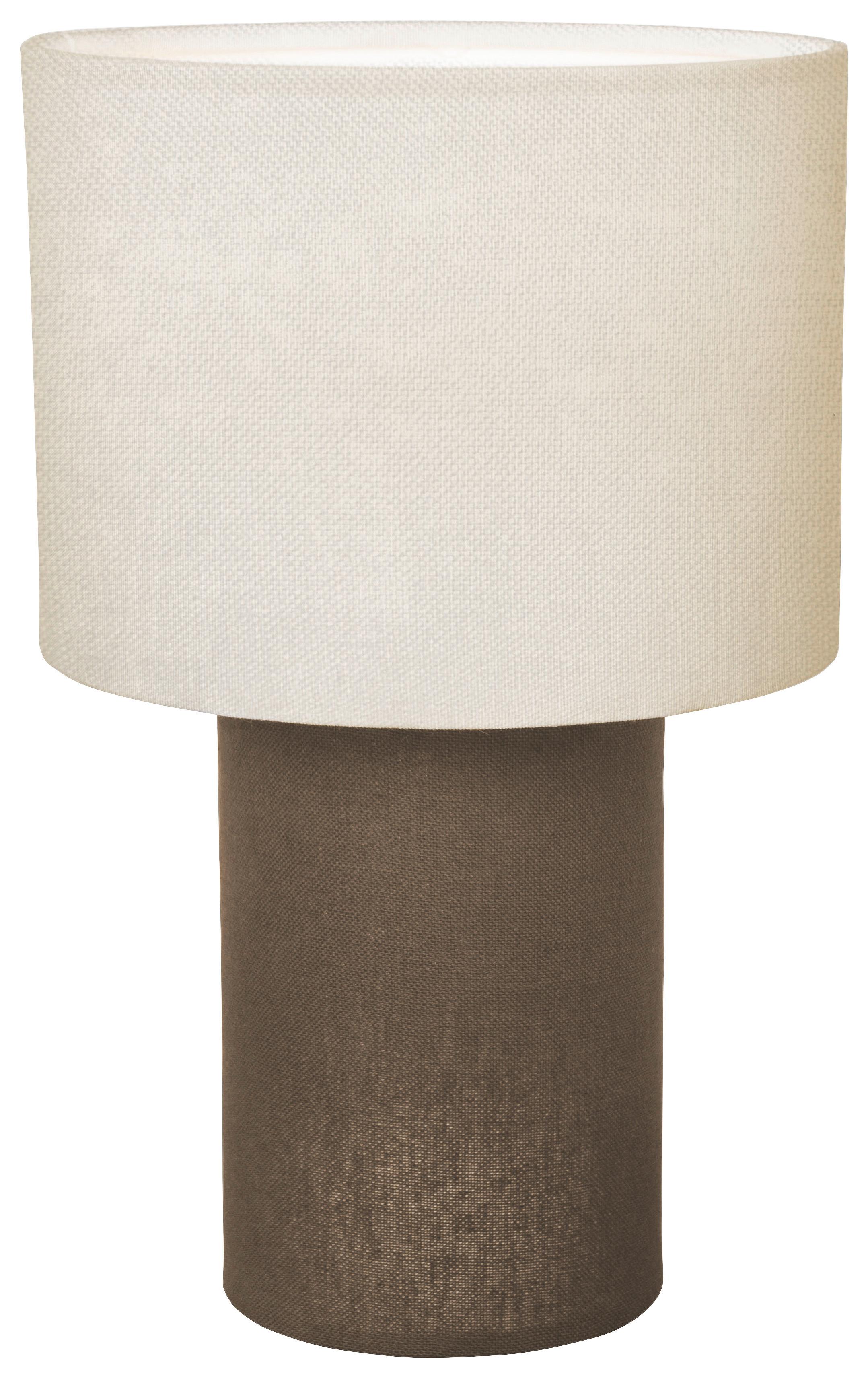 Stolní svítidlo BULGI1 - přírodní barvy/šedavě hnědá, Konvenční, kov/textil (20/30cm)