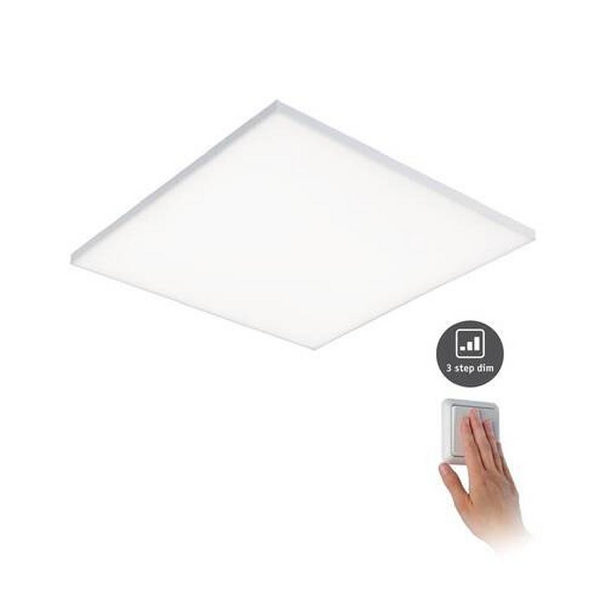 LED-Paneel L: 59,5 cm dimmbar - Weiß, Basics, Metall (59,5/5,0/59,5cm) - Paulmann