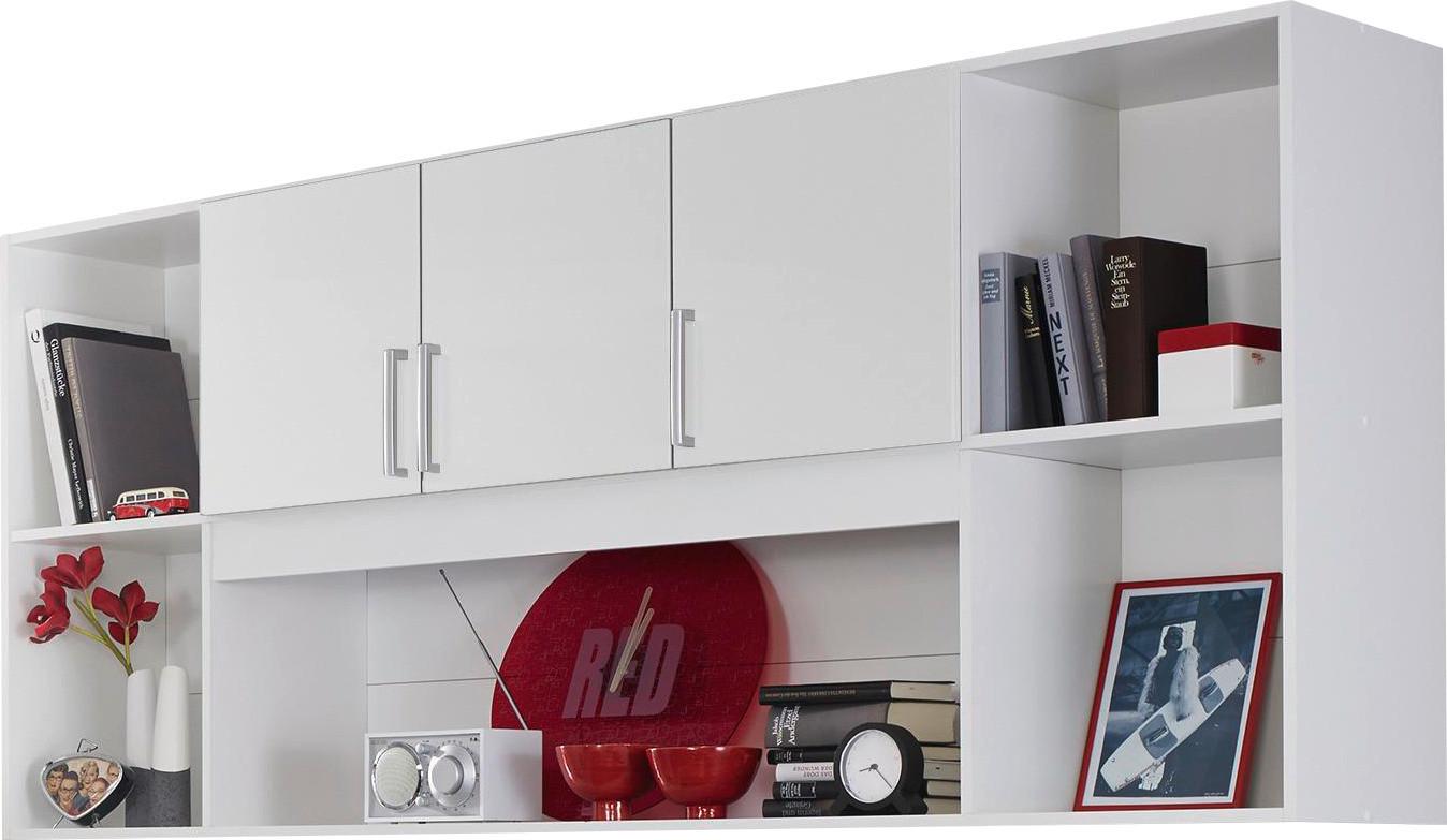 Regal mit Schrankteilen Albero B 212 cm, Weiß Dekor