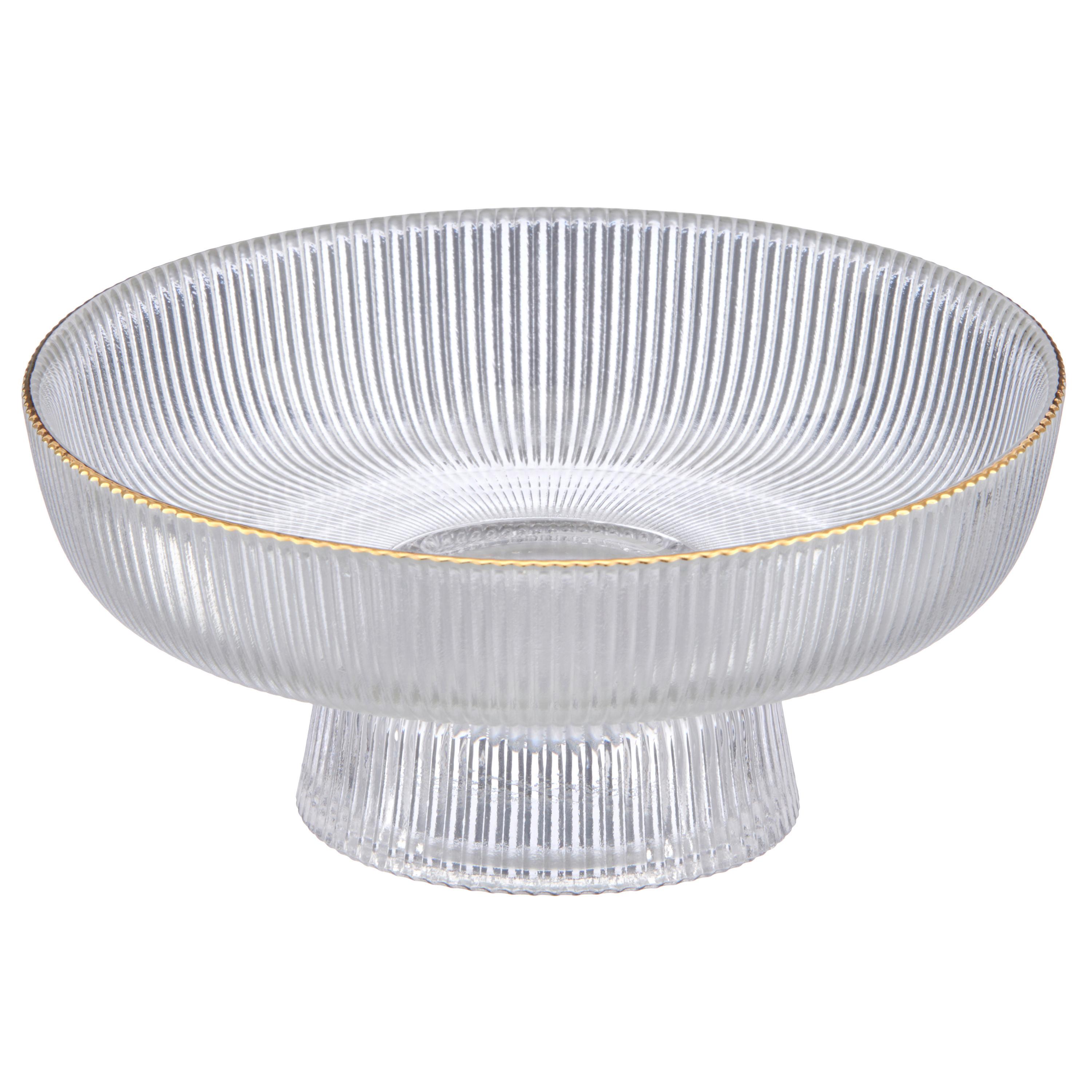 Dekorační miska MANU I - čiré/barvy zlata, Basics, sklo (15/6,5cm) - Mömax