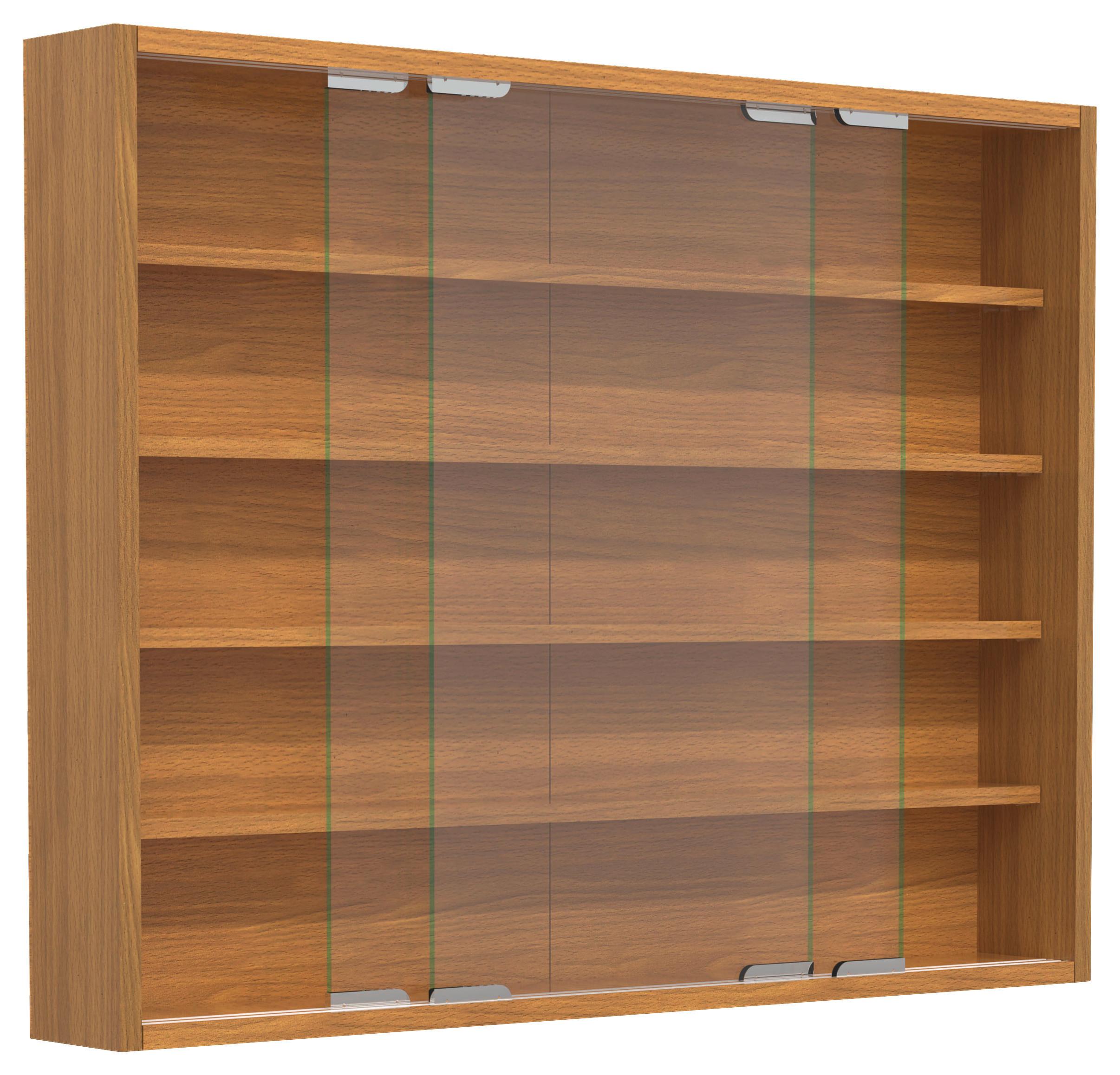 Hängevitrine Agisa L B: 77 Cm Buchefarben - Buchefarben, MODERN, Glas/Holzwerkstoff (77/60/10cm) - MID.YOU