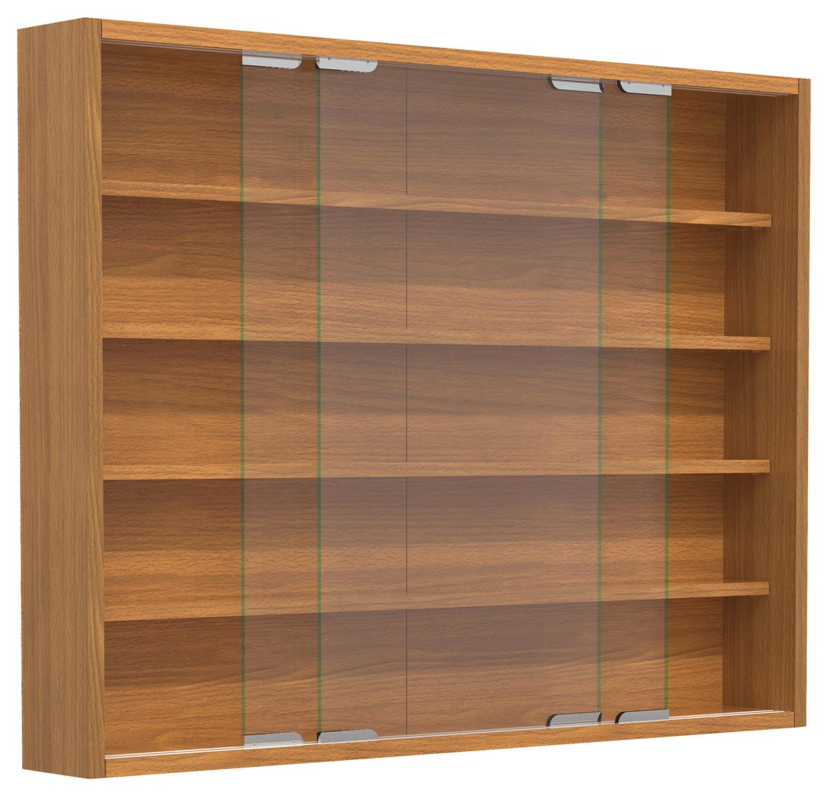 Hängevitrine Agisa L B: 77 Cm Buchefarben - Buchefarben, MODERN, Glas/Holzwerkstoff (77/60/10cm) - MID.YOU